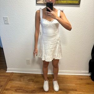 NWT REFORMATION White Desiree Linen Dress